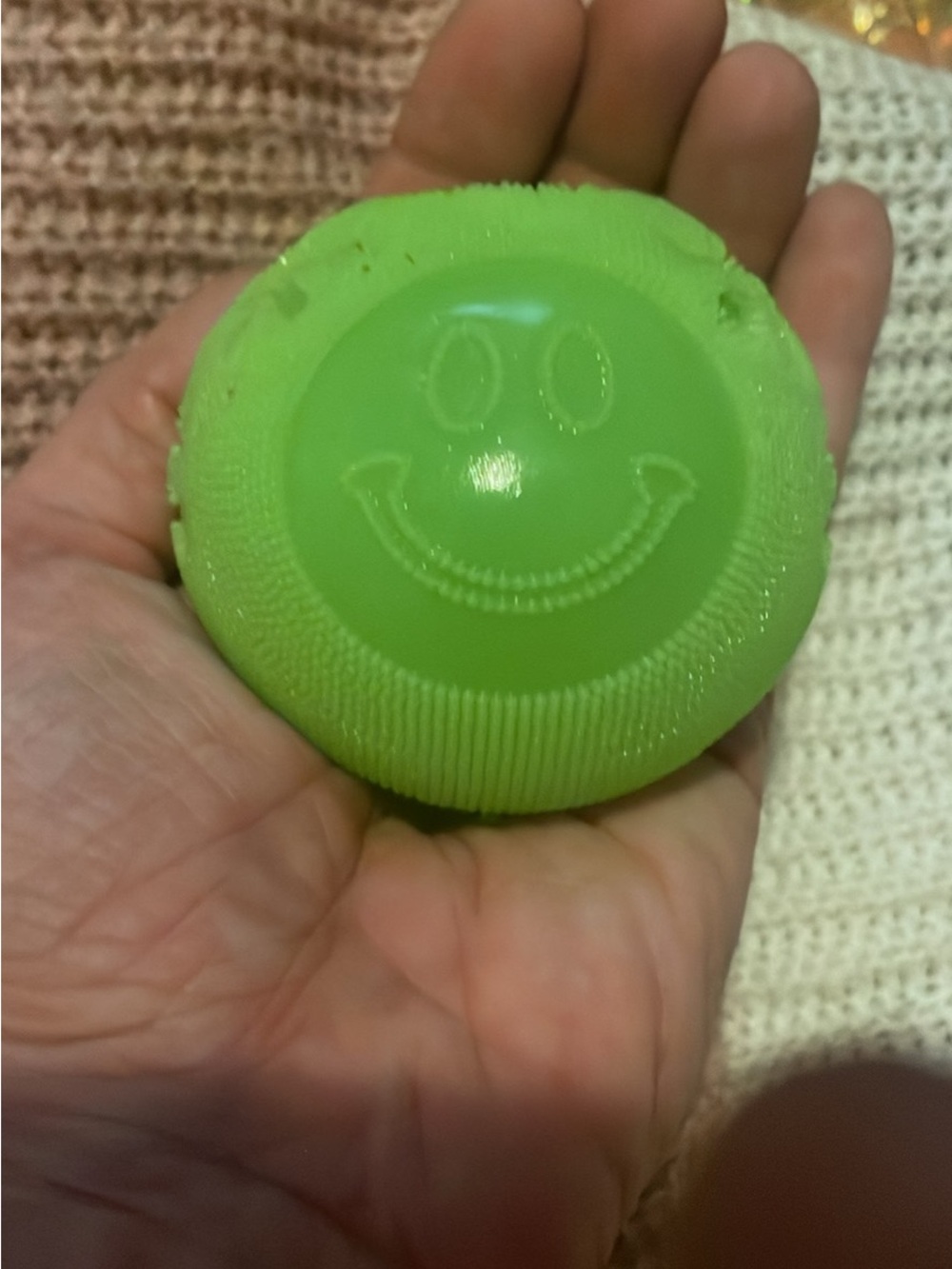 Lime Green Stress Ball Slow Rise. Squishy